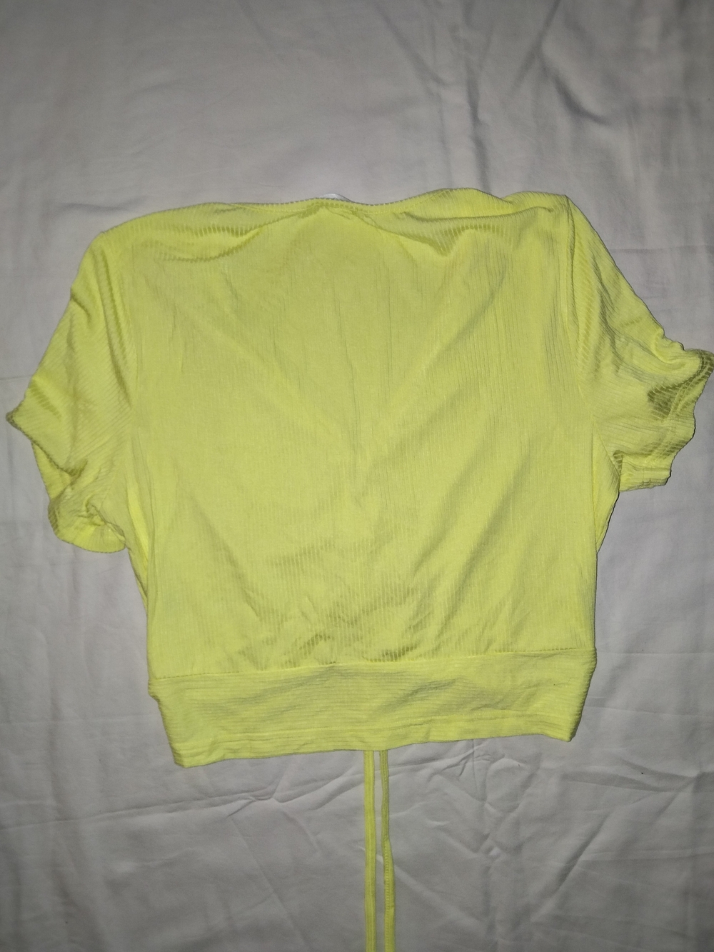 Veto Yellow Ruched Drawstring Crop Top - Picture 3 of 3